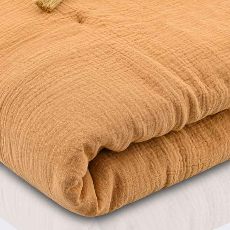 Chemin de lit 'Idylle' couleur moka