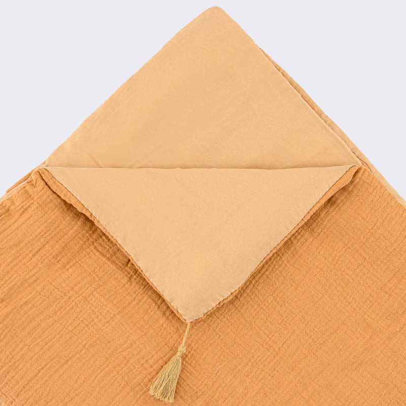 Chemin de lit 'Idylle' couleur moka