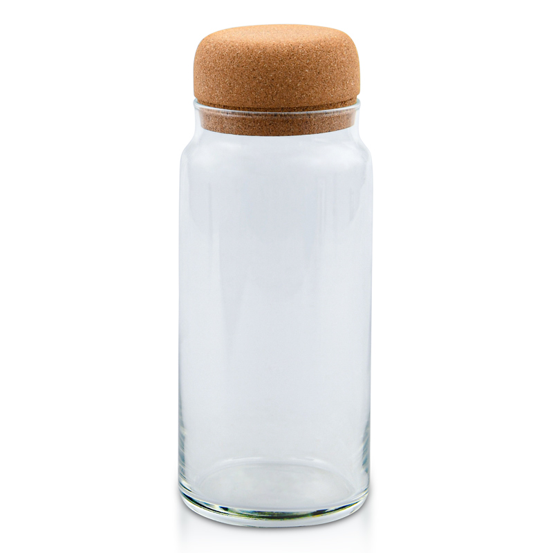 Bocal 'Storik' en verre avec bouchon 