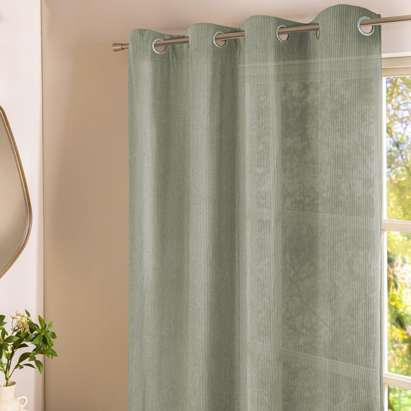 Rideau velours 'Majesty' vert clair