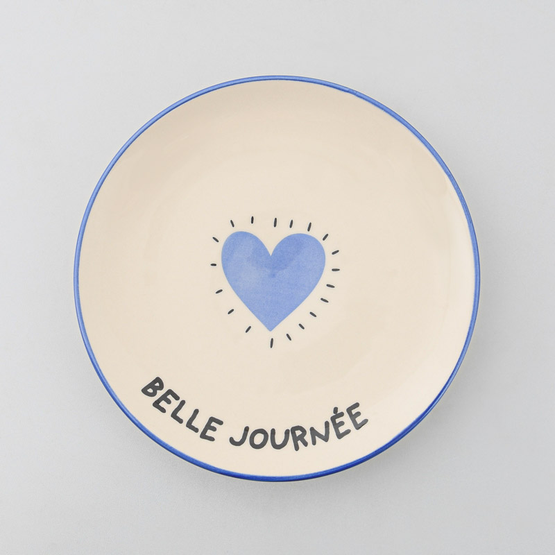 Assiette à dessert en porcelaine 'Belle journée'