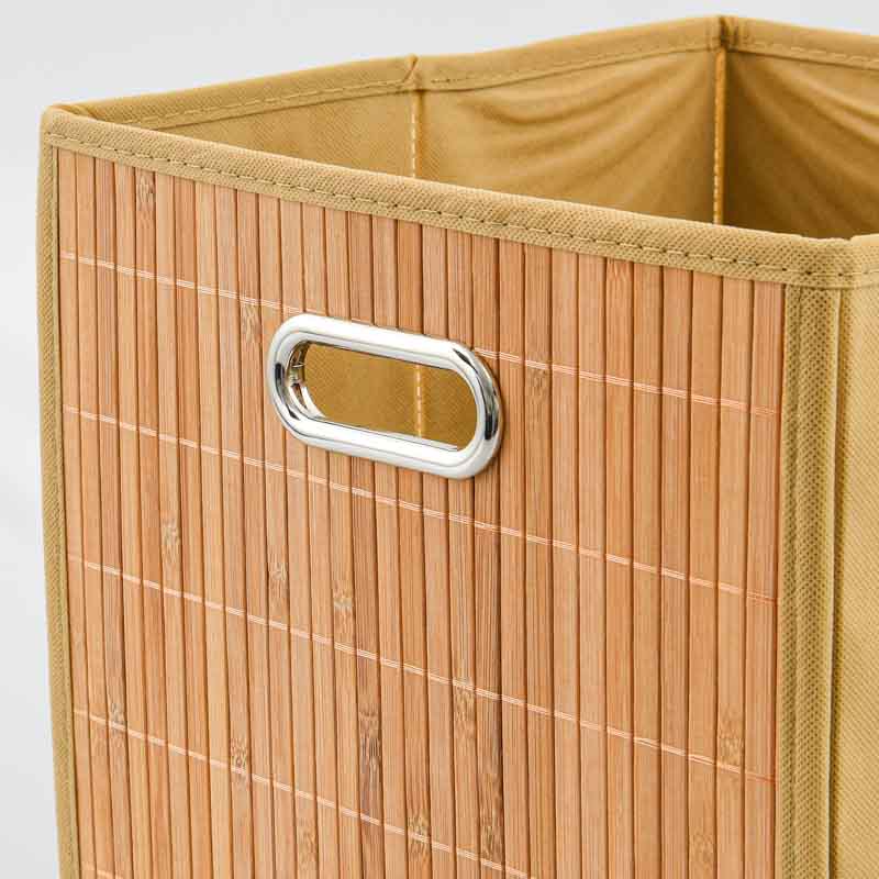 Bac de rangement pliable en bambou 