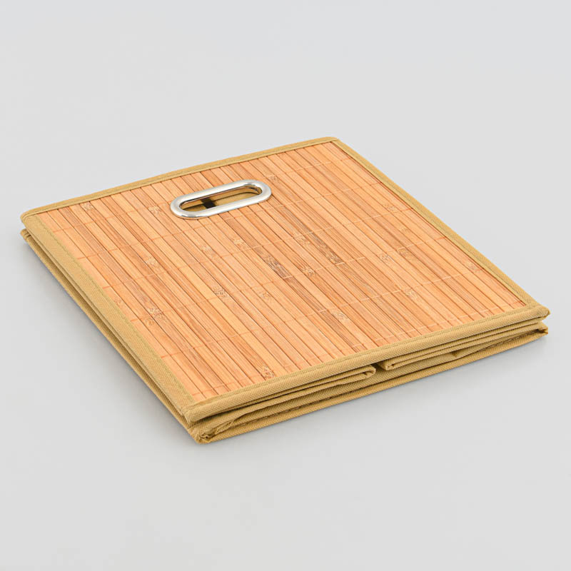 Bac de rangement pliable en bambou 