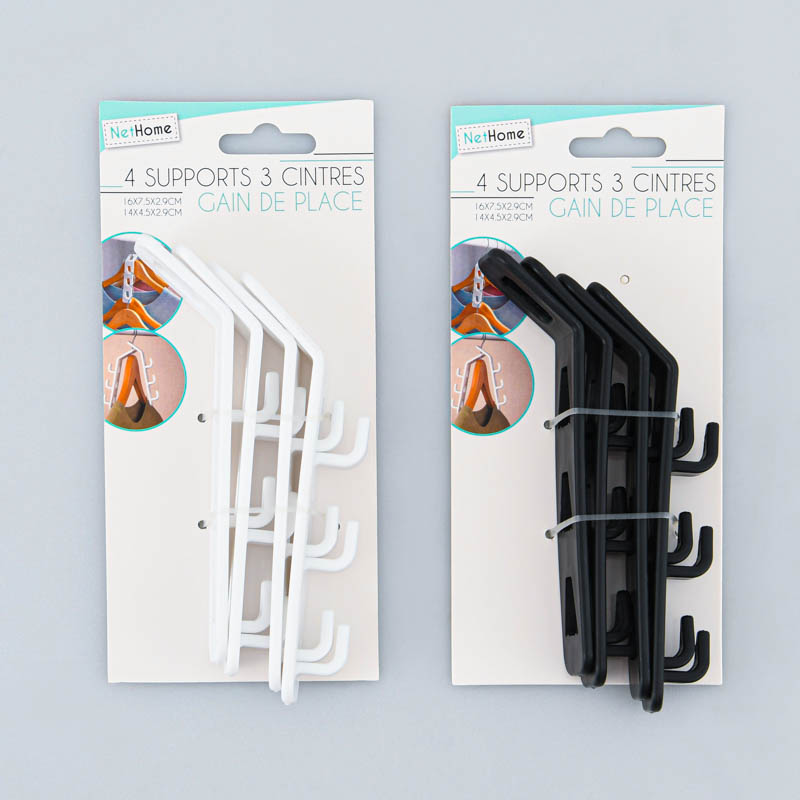 Lot de 4 supports 3 cintres