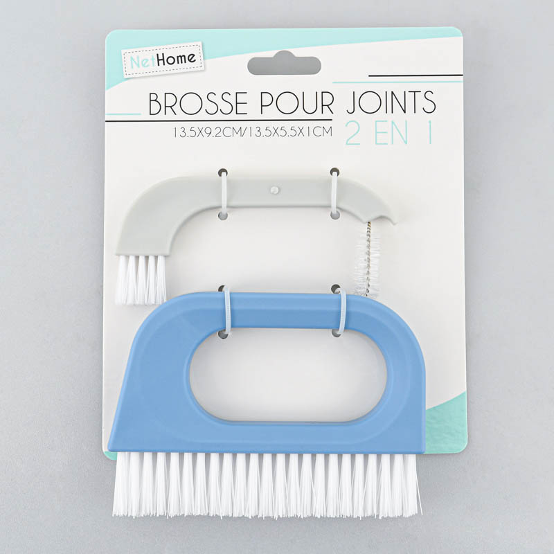Brosse pour joints 2en1 bleu et gris 