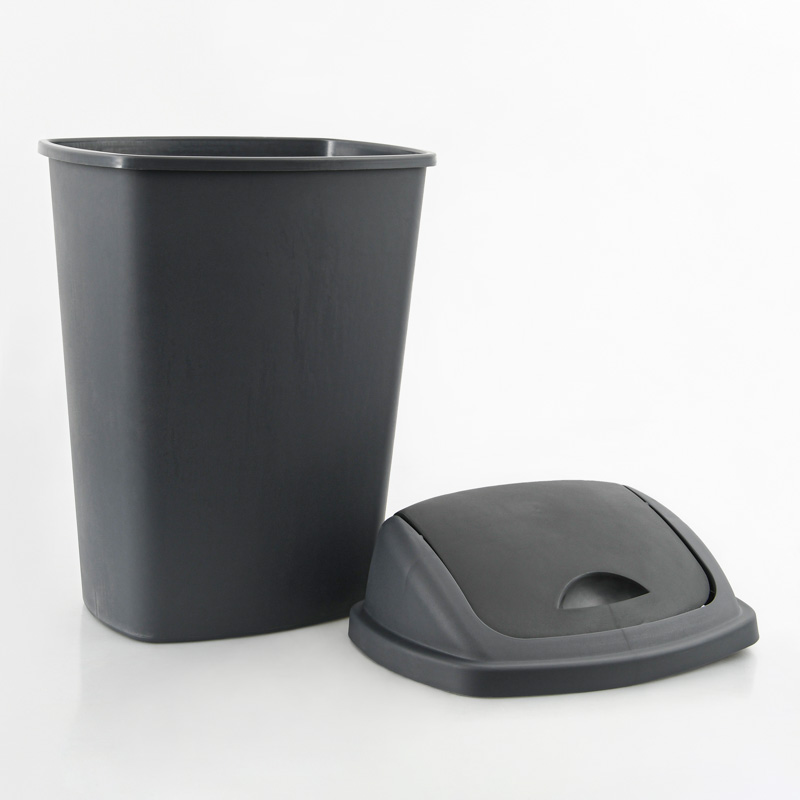 Poubelle à bascule anthracite 60L