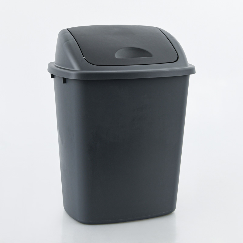 Poubelle à bascule anthracite 30L
