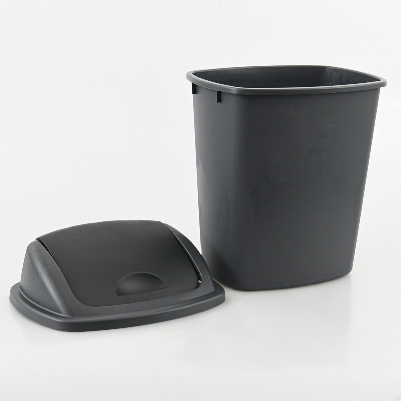 Poubelle à bascule anthracite 30L