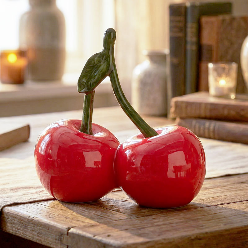 Duo de Cerises à poser rouge 