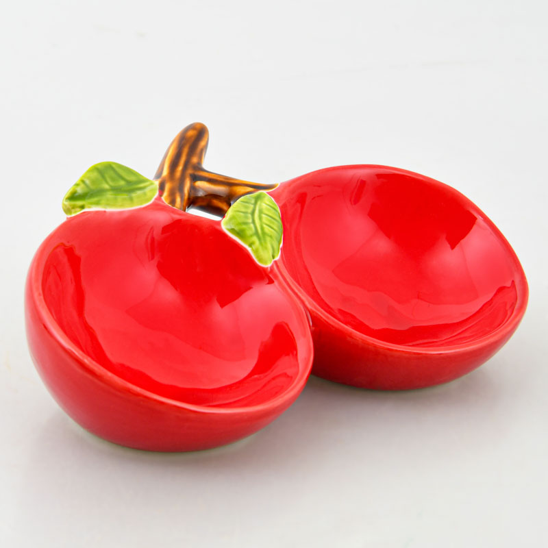 Vide-poche cerises 'Cherry' rouge 