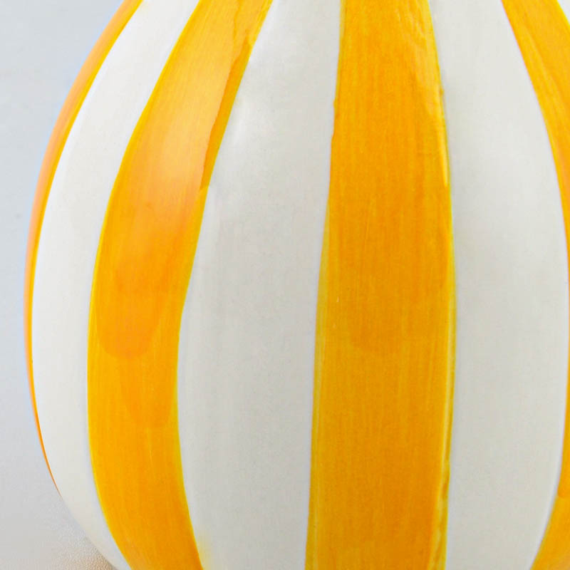 Lampe rayée  'Retronova' jaune et blanche 