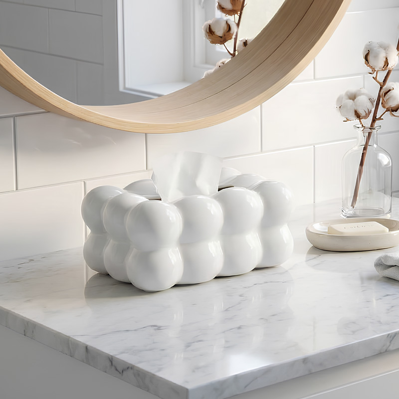 Boîte à mouchoirs 'Pop' bulle blanc