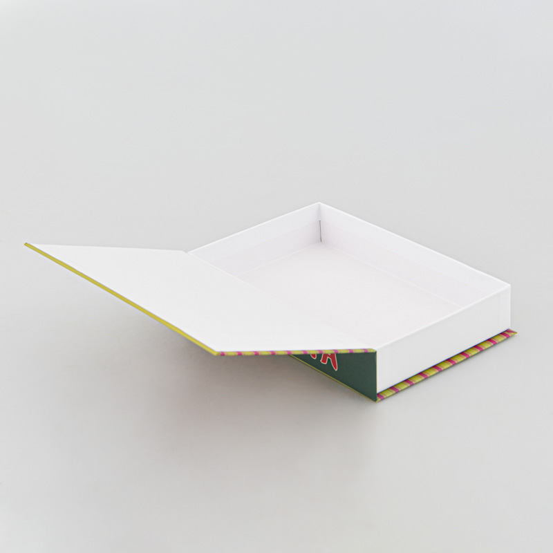 Livre boite décoratif 'Flower' vert et rose