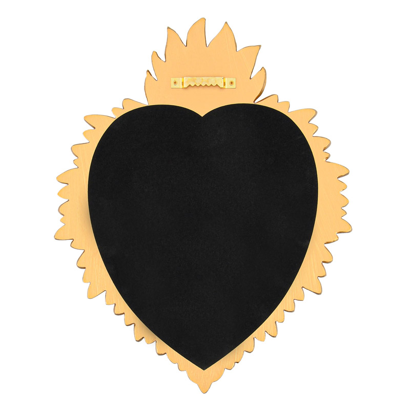 Miroir coeur 'Ex Voto' doré
