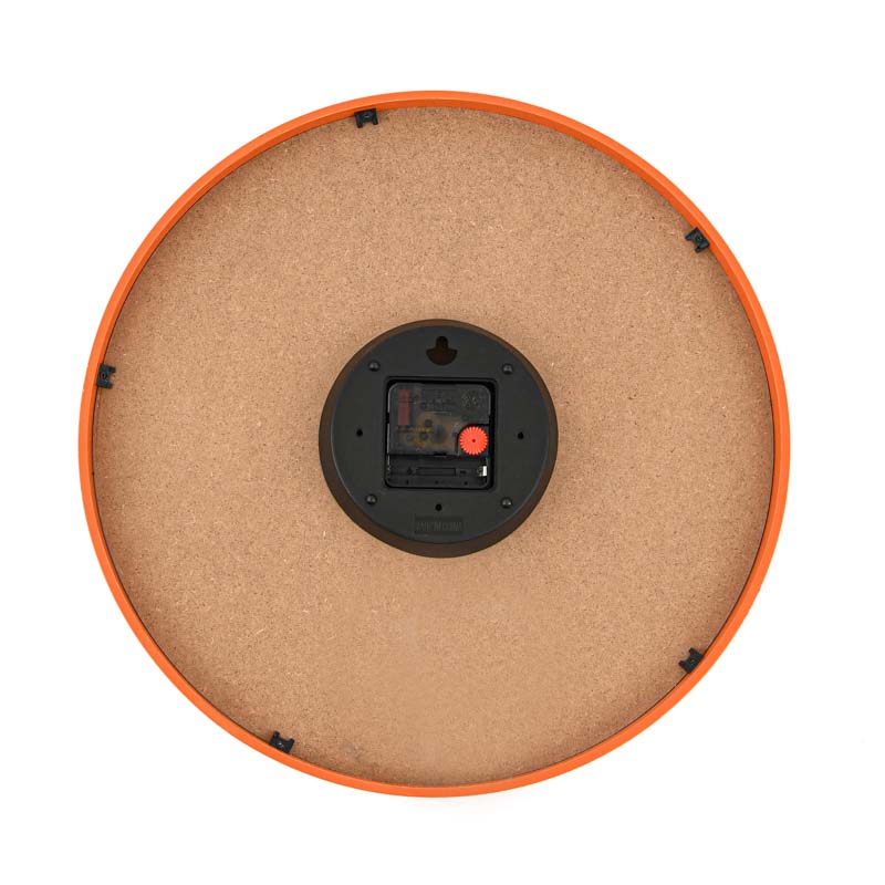 Horloge murale rayée 'Retronova' rose orange 