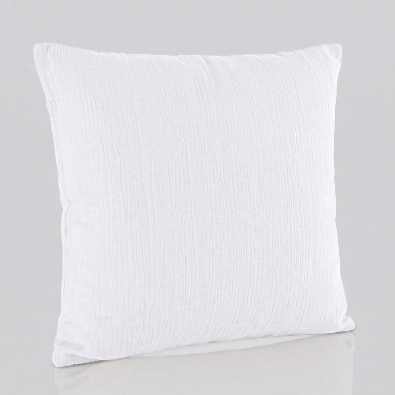Taie d'oreiller gaze coton 'Harmonie' blanche