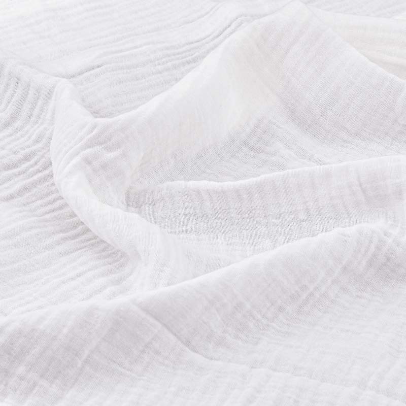 Drap housse gaze de coton 'Harmonie' blanc