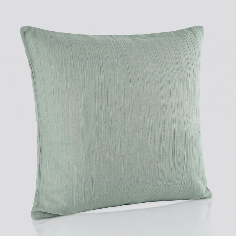 Taie d'oreiller gaze de coton 'Harmonie' vert