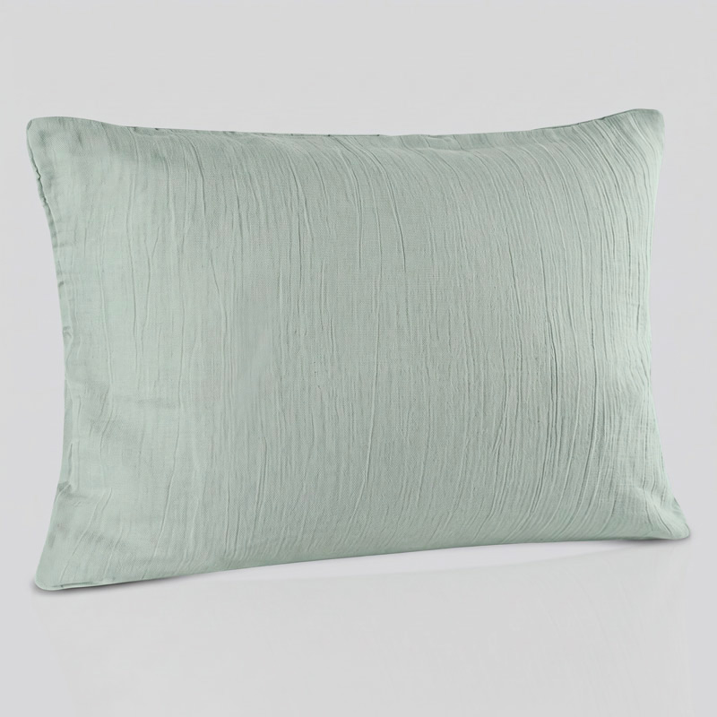 Taie d'oreiller gaze de coton 'Harmonie' vert