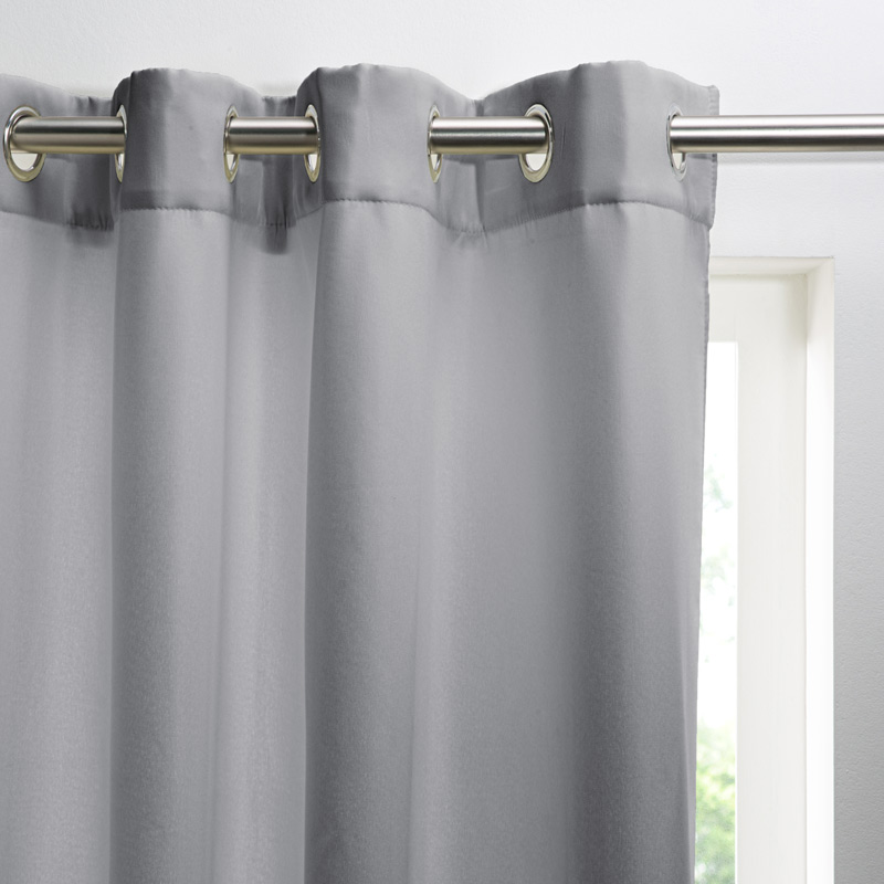 Rideau isolant gris acier