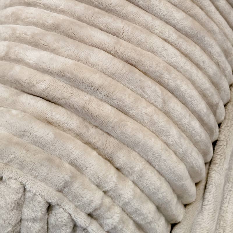 Fauteuil en velours côtelé 'Eden' beige gris
