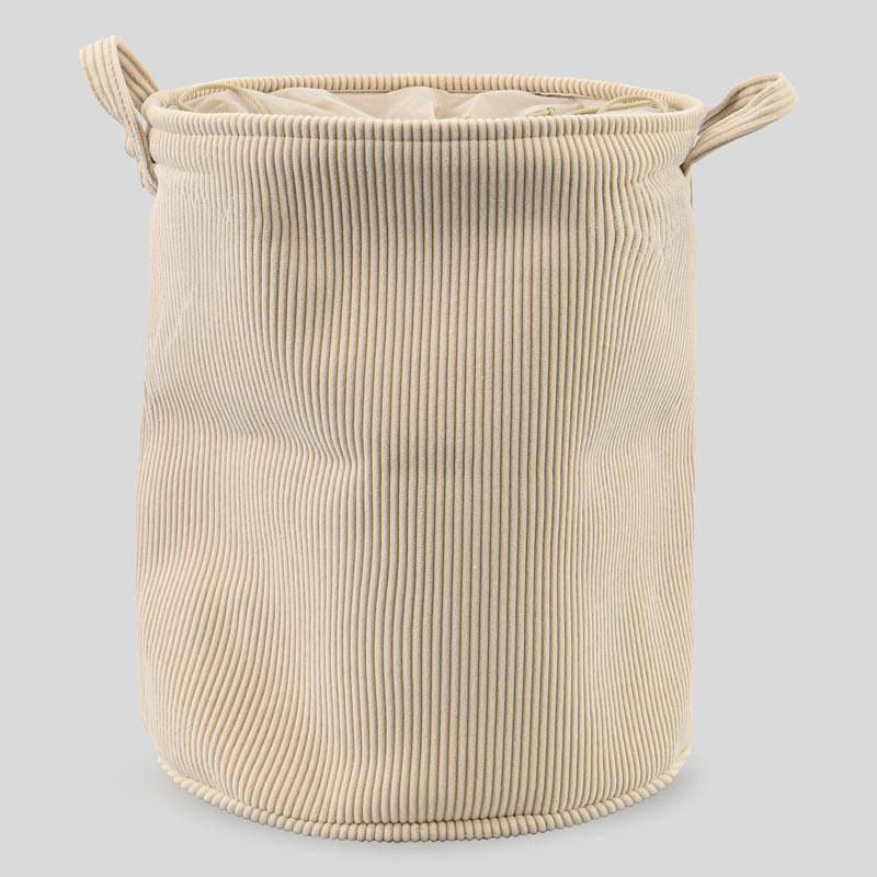 Panier à linge rond  'Lena' couleur écru
