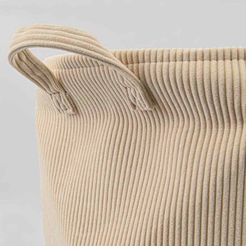 Panier à linge rond  'Lena' couleur écru