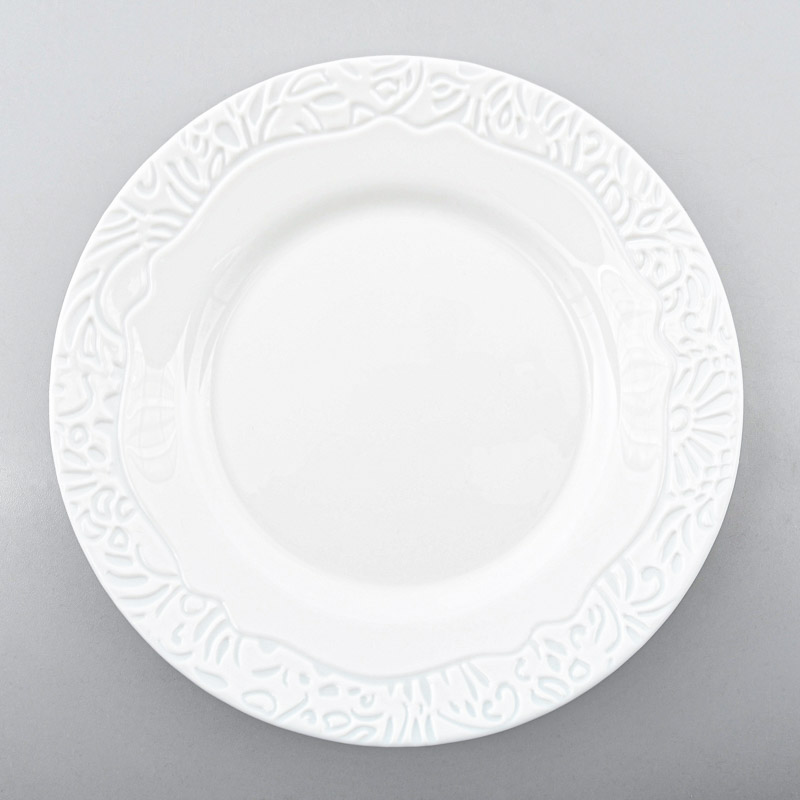 Assiette plate blanche 'Danbury'