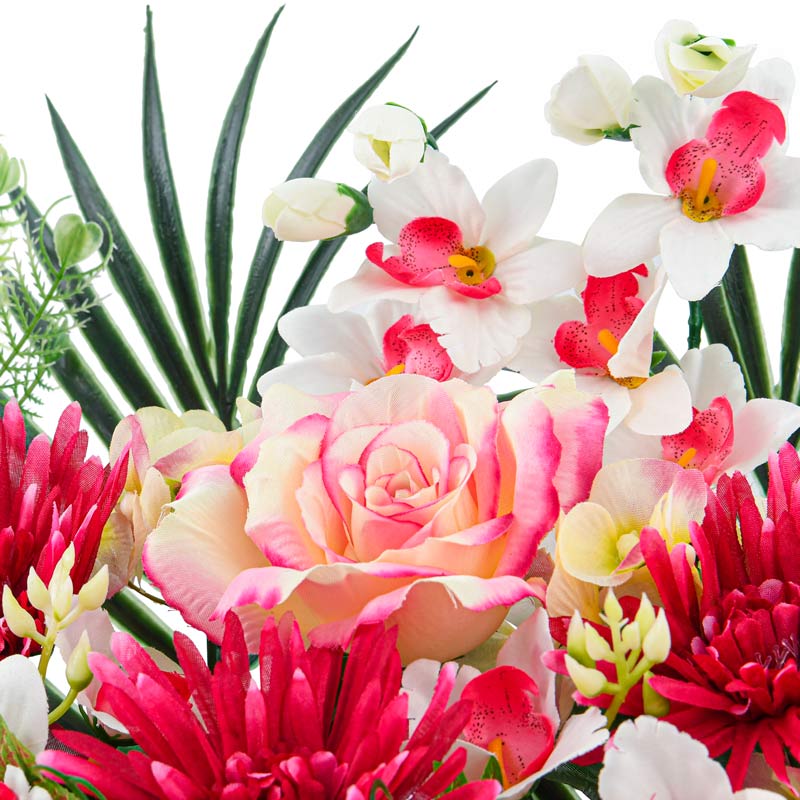 Jardinière de fleurs artificielles 