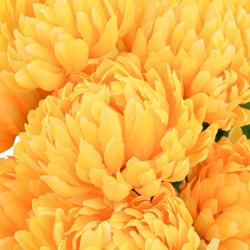 Bouquet artificiel de chrysanthèmes jaune