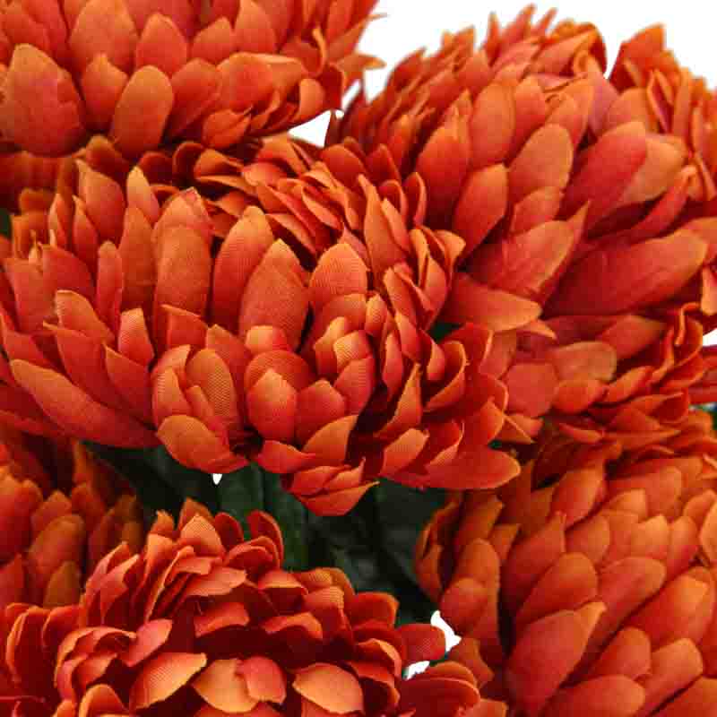 Bouquet artificiel de chrysanthèmes orange