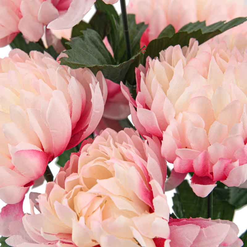 Bouquet artificiel de chrysanthèmes rose