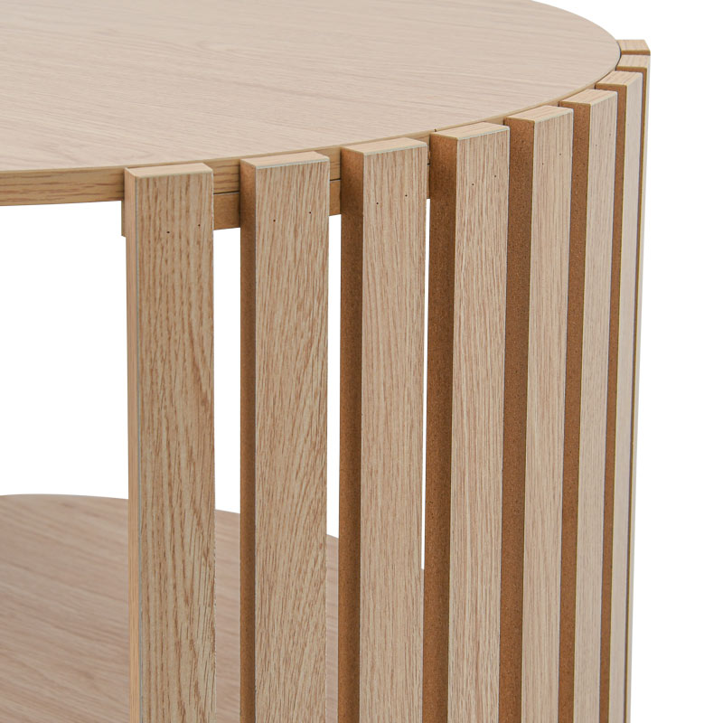 Table basse ronde 'Giselle' couleur bois 