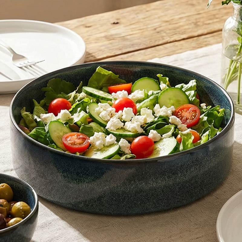 Saladier bleu carbone