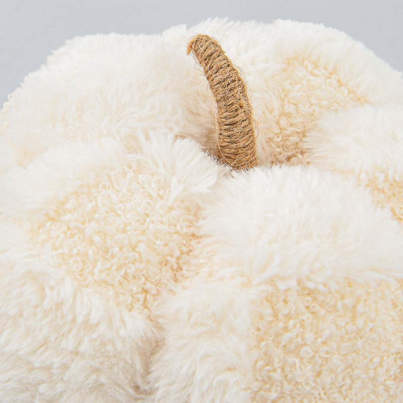 Citrouille damier 'Pop' blanc et beige 