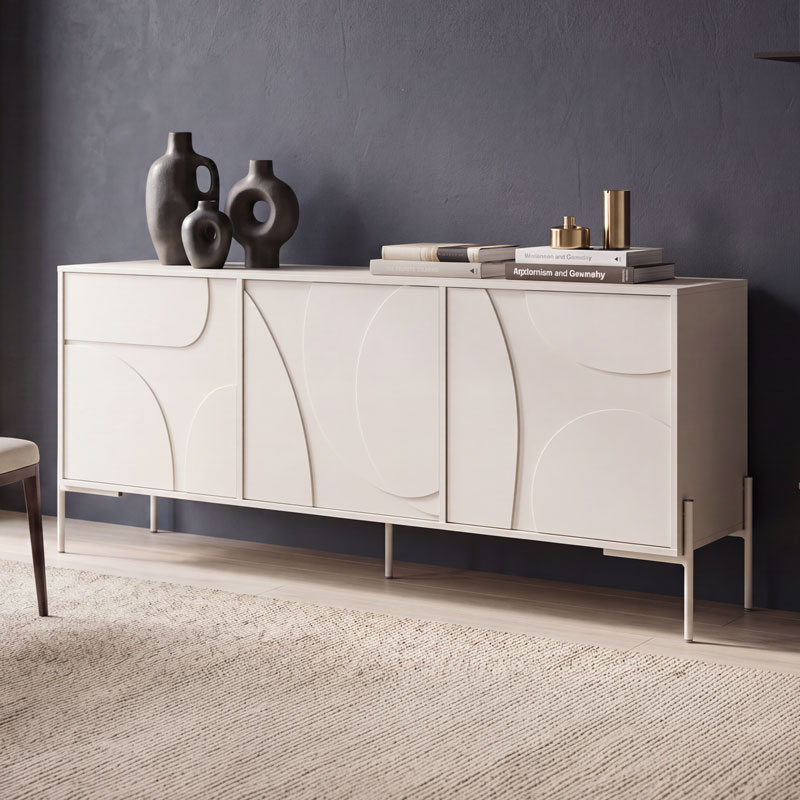 Meuble bas 'Atlanta' couleur crème