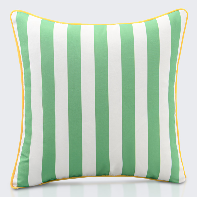 Coussin à rayures 'Soleia' vert