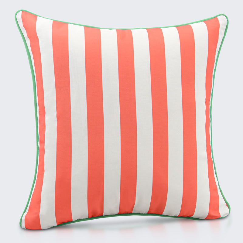 Coussin à rayures 'Soleia' rouge