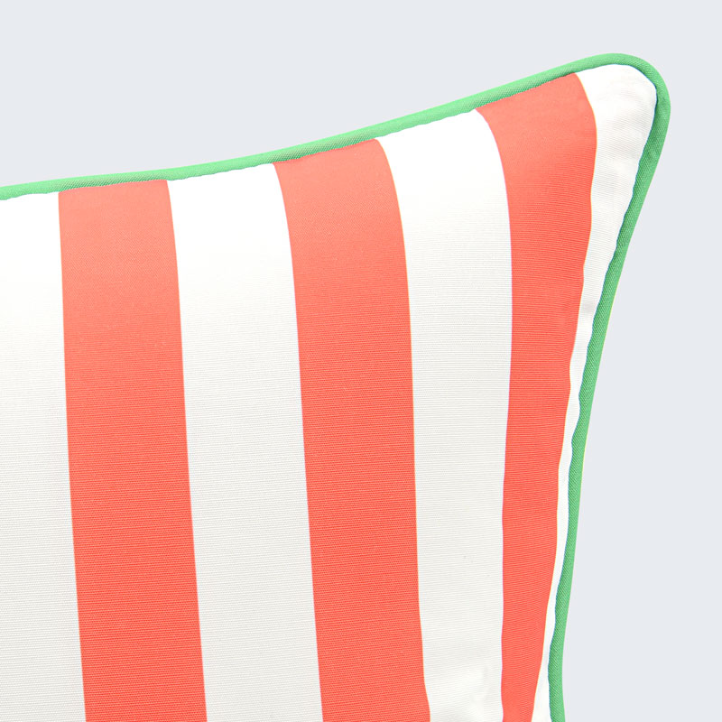 Coussin à rayures 'Soleia' rouge