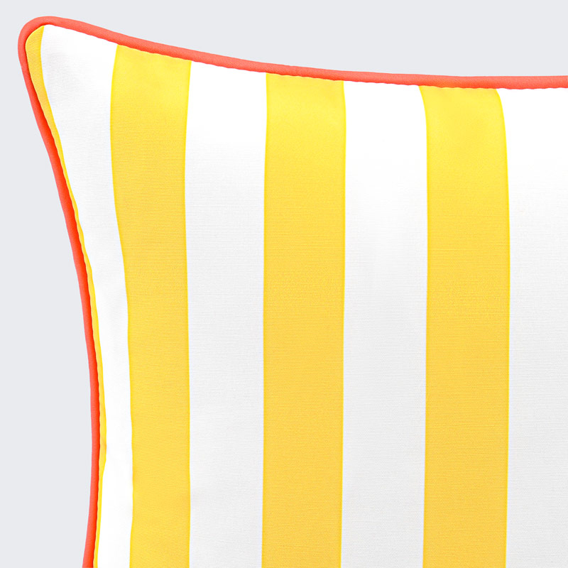 Coussin à rayures 'Soleia' jaune