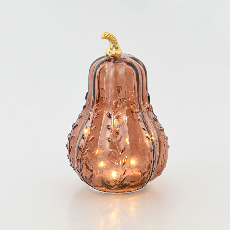 Courge lumineuse 'Coeur d'Automne' en verre