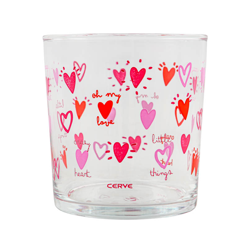 Verre 'Litlle things' coeurs 