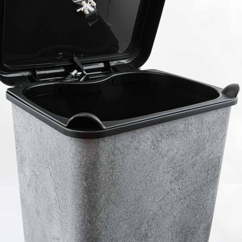 Poubelle 'Paso' couleur béton 40L