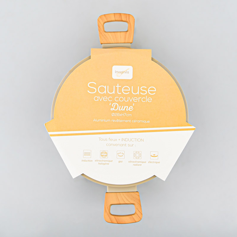 Sauteuse tous feux et induction 'Dune' beige