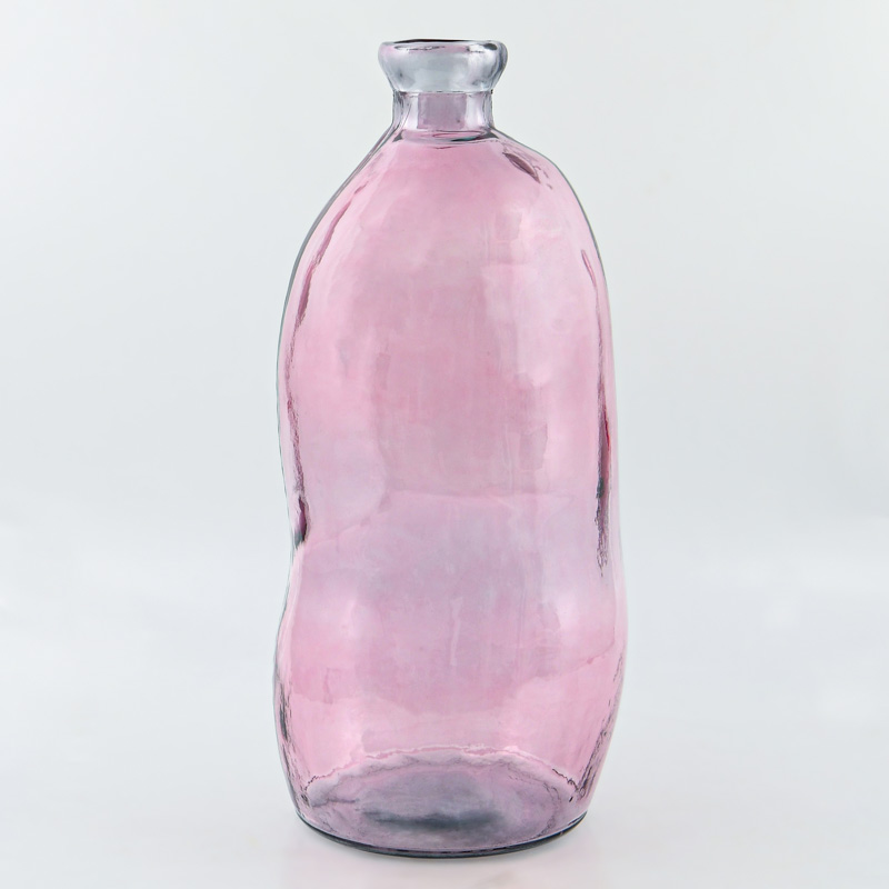 Vase 'Simplicity' en verre recyclé rose