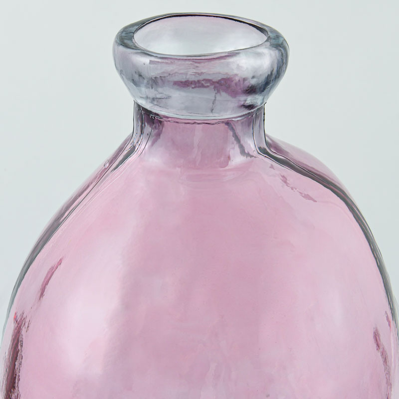 Vase 'Simplicity' en verre recyclé rose