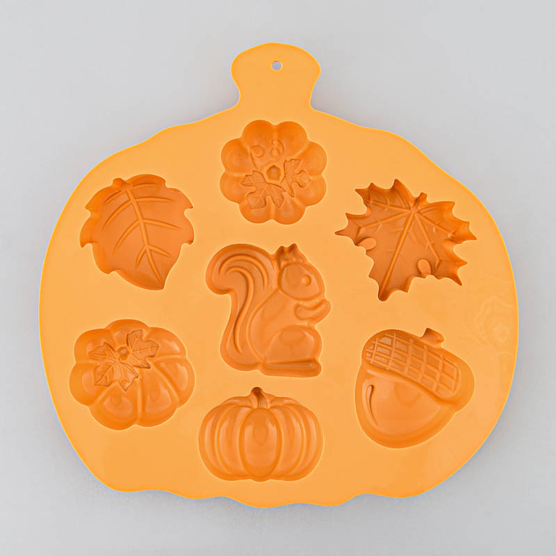 Moule en silicone déco d'automne orange