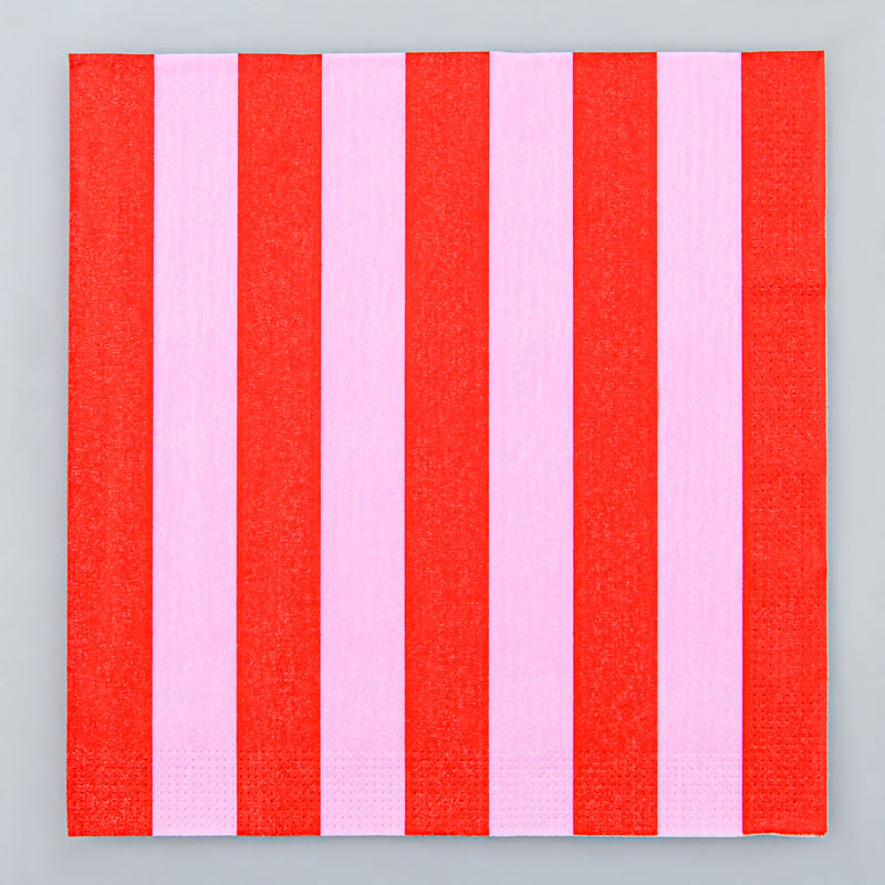 Lot de 20 serviettes 'Stripes' à lignes 