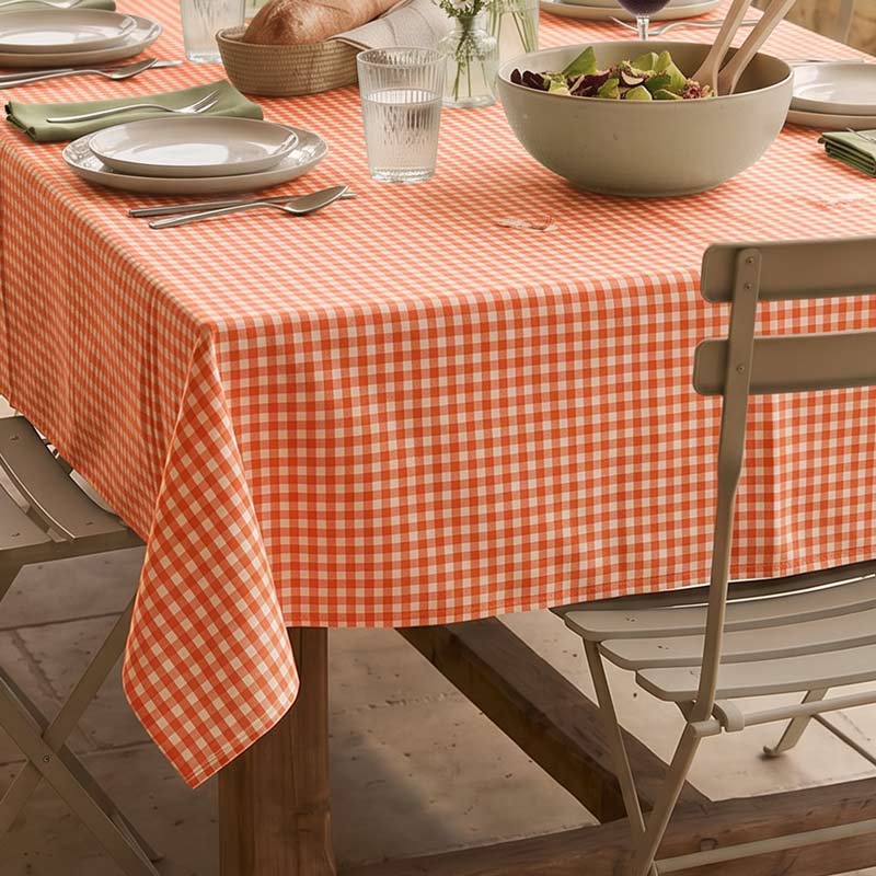Nappe déperlante 'Brigitte' rouge et blanc 