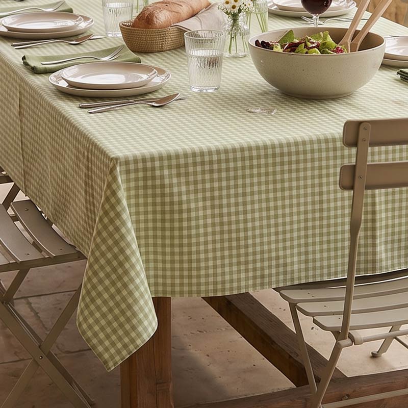 Nappe déperlante 'Brigitte' vert et blanc 